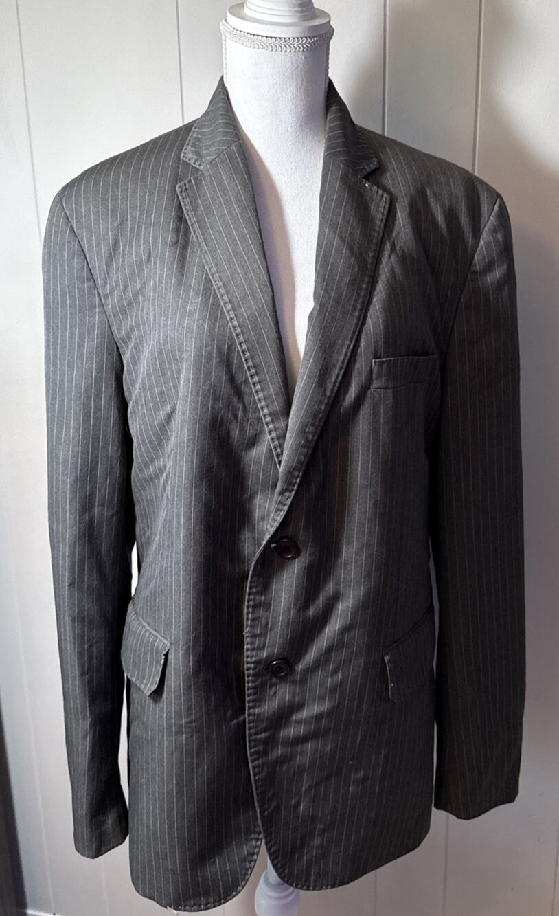 AMERICAN RAG Gray Textured Men's 2 Button Blazer Sport Coat Jacket L